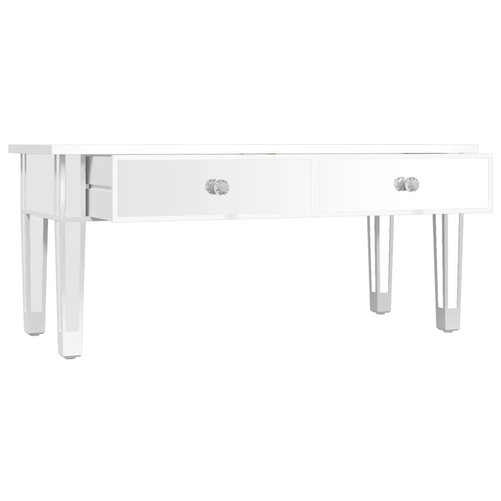 Table basse à miroir 106x45x45 cm Bois d'ingénierie et verre - XIOS