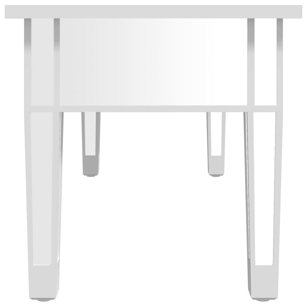 Table basse à miroir 106x45x45 cm Bois d'ingénierie et verre - XIOS
