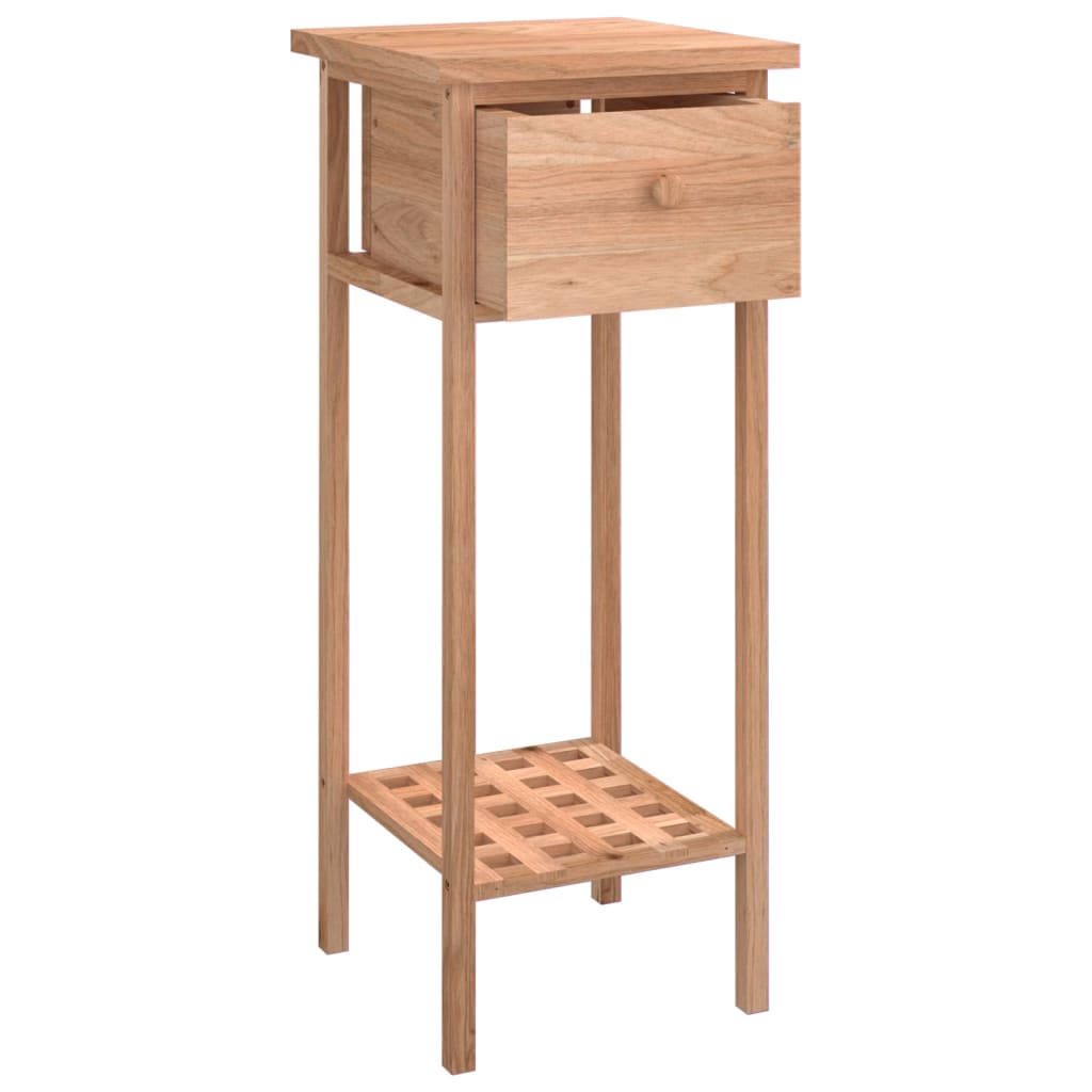 Table d'appoint avec tiroir 25x25x60 cm Bois massif de noyer Tables d'appoint vidaXL