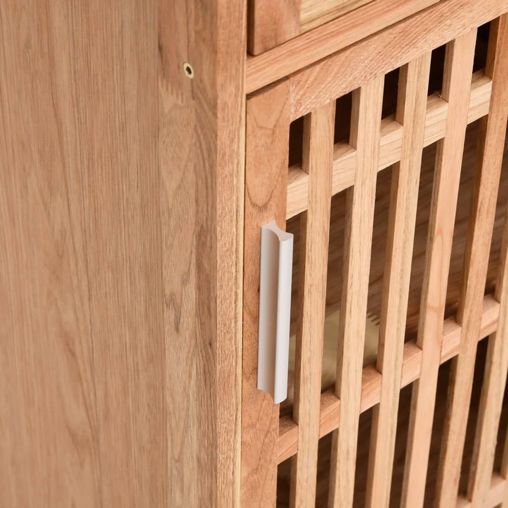 Armoire de salle de bain 42x29x182 cm Bois massif de noyer - XIOS