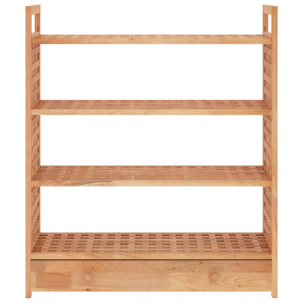 Meuble à chaussures avec tiroir 70x27x81cm Bois massif de noyer - XIOS