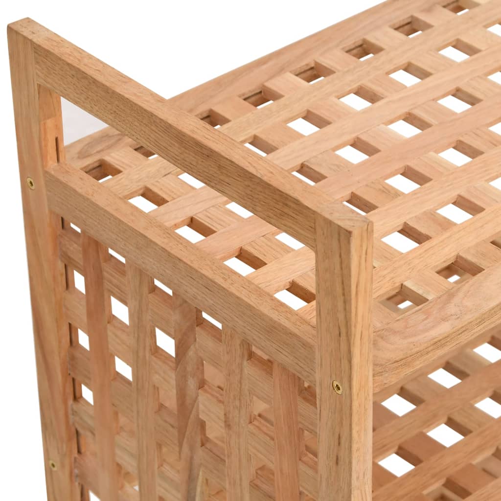 Meuble à chaussures avec tiroir 70x27x81cm Bois massif de noyer - XIOS
