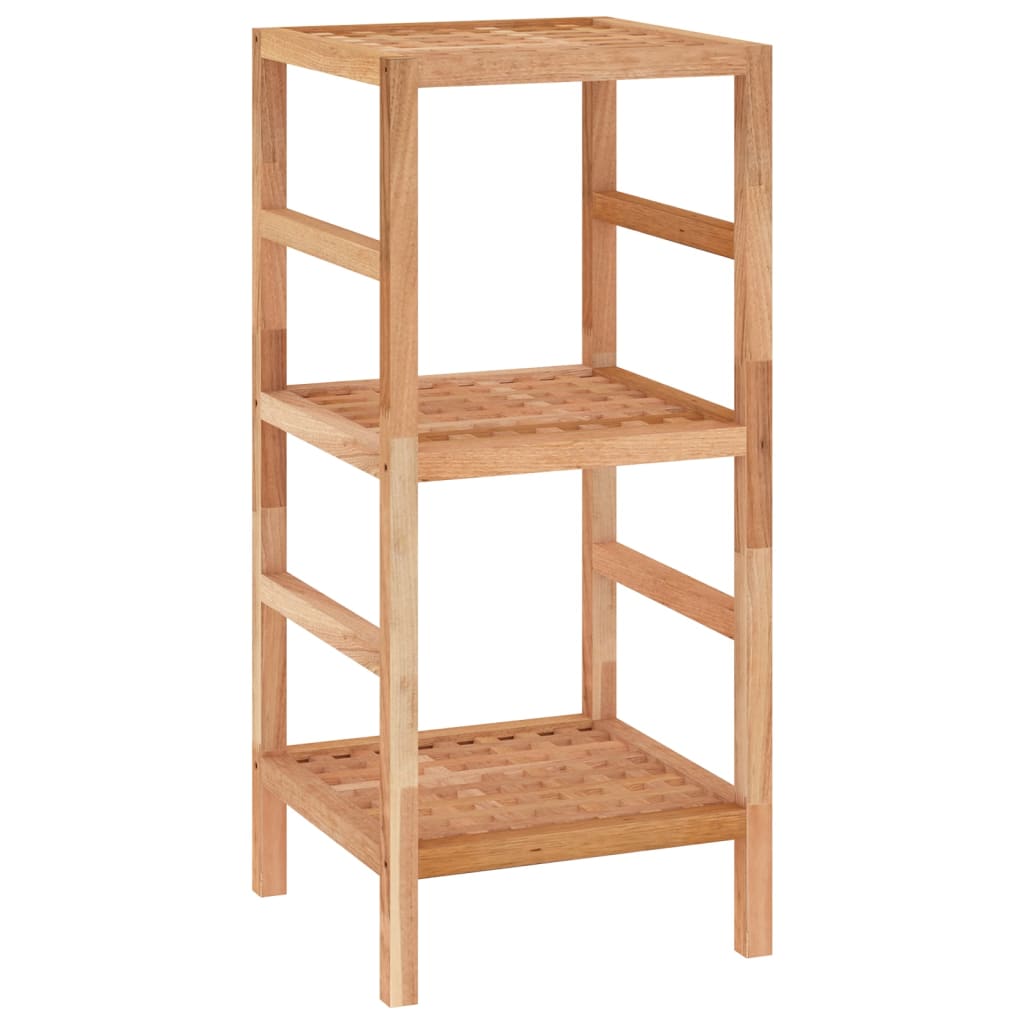Étagère de salle de bain 35,5x35,5x79 cm Bois massif de noyer - XIOS