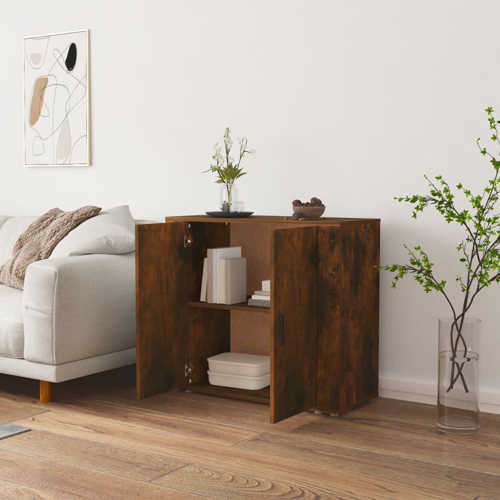Buffet Chêne fumé 80x33x70 cm Bois d'ingénierie - XIOS