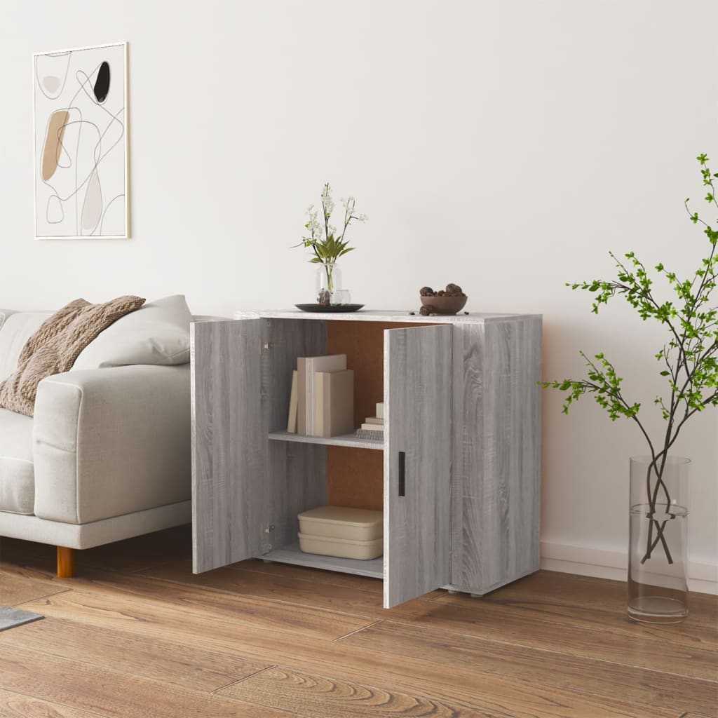 Buffet Sonoma gris 80x33x70 cm Bois d'ingénierie - XIOS