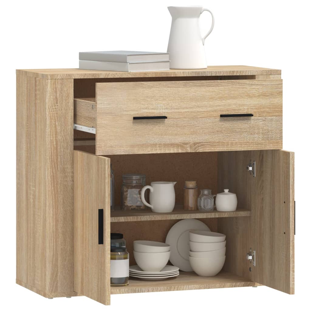 Buffet Chêne sonoma 80x33x70 cm Bois d'ingénierie - XIOS