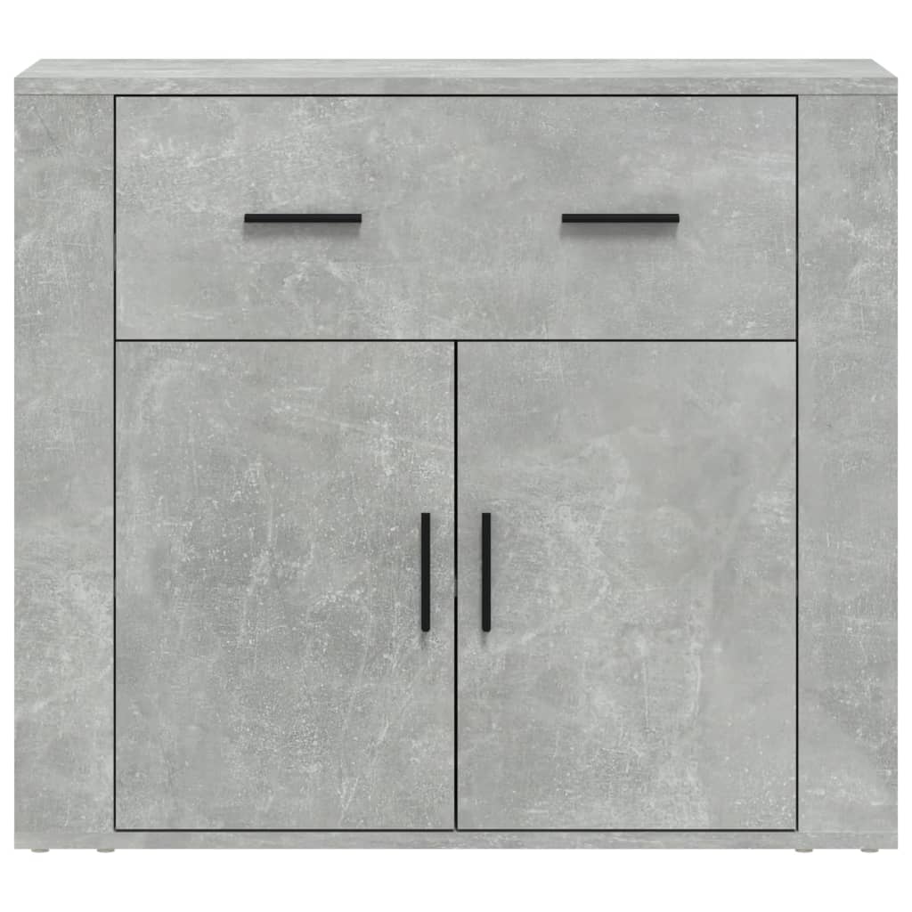 Buffet Gris béton 80x33x70 cm Bois d'ingénierie