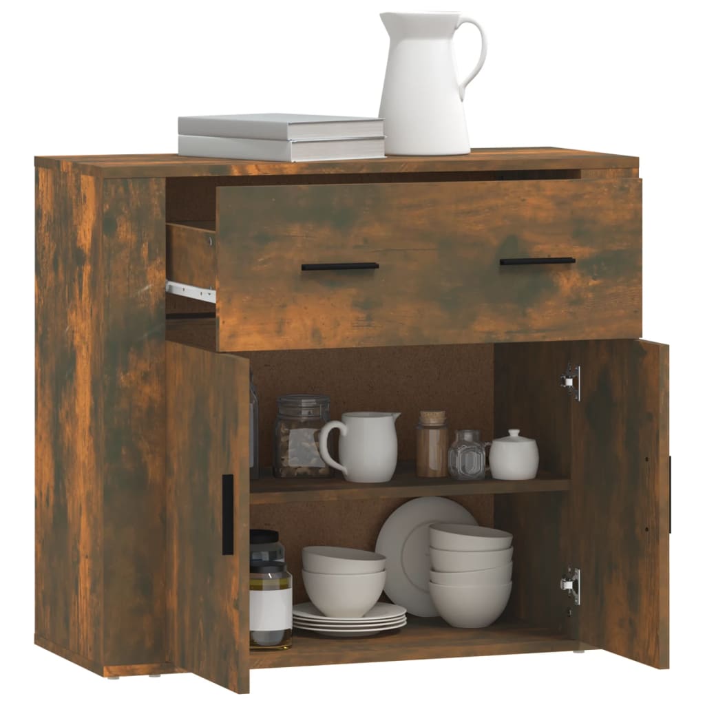 Buffet Chêne fumé 80x33x70 cm Bois d'ingénierie - XIOS