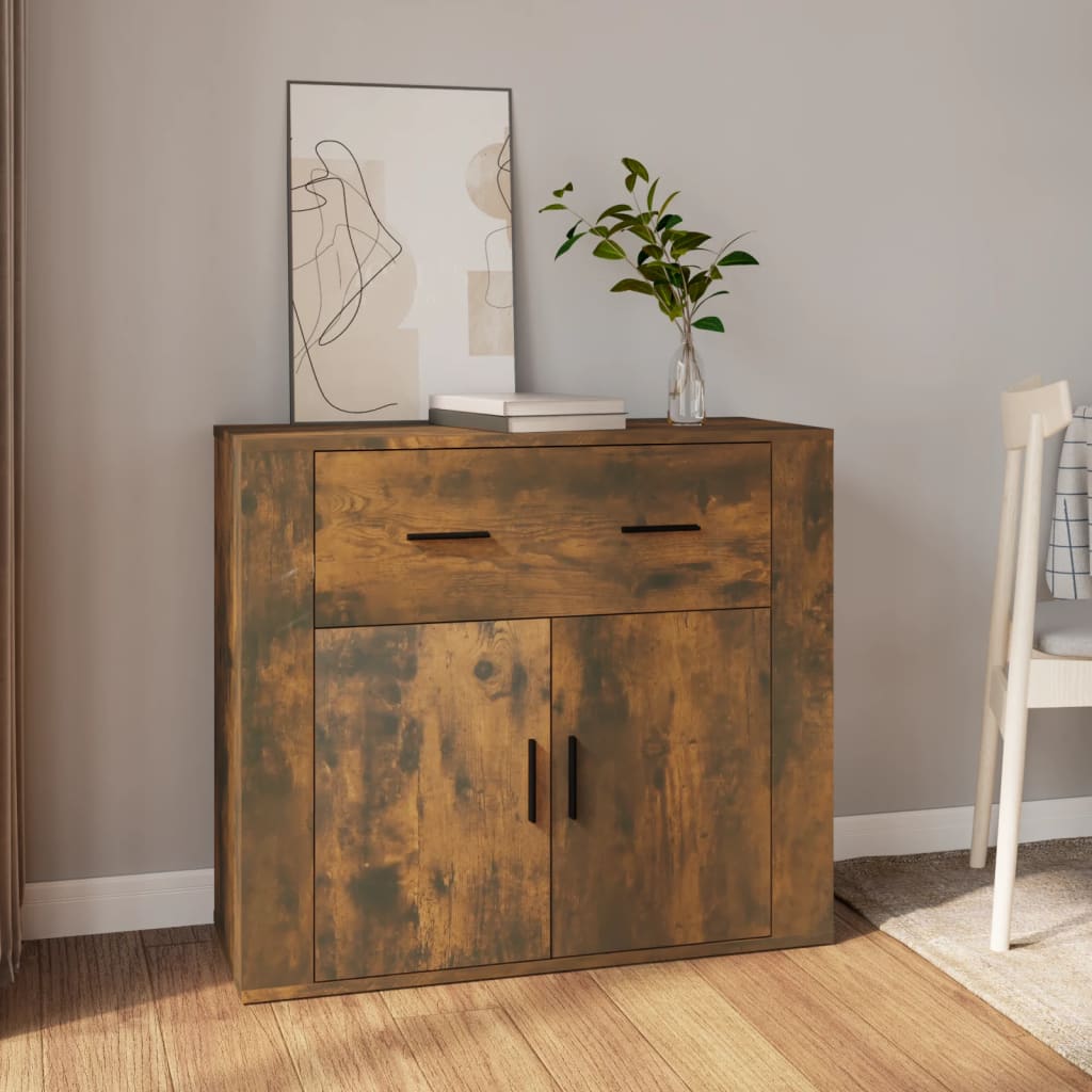 Buffet Chêne fumé 80x33x70 cm Bois d'ingénierie - XIOS