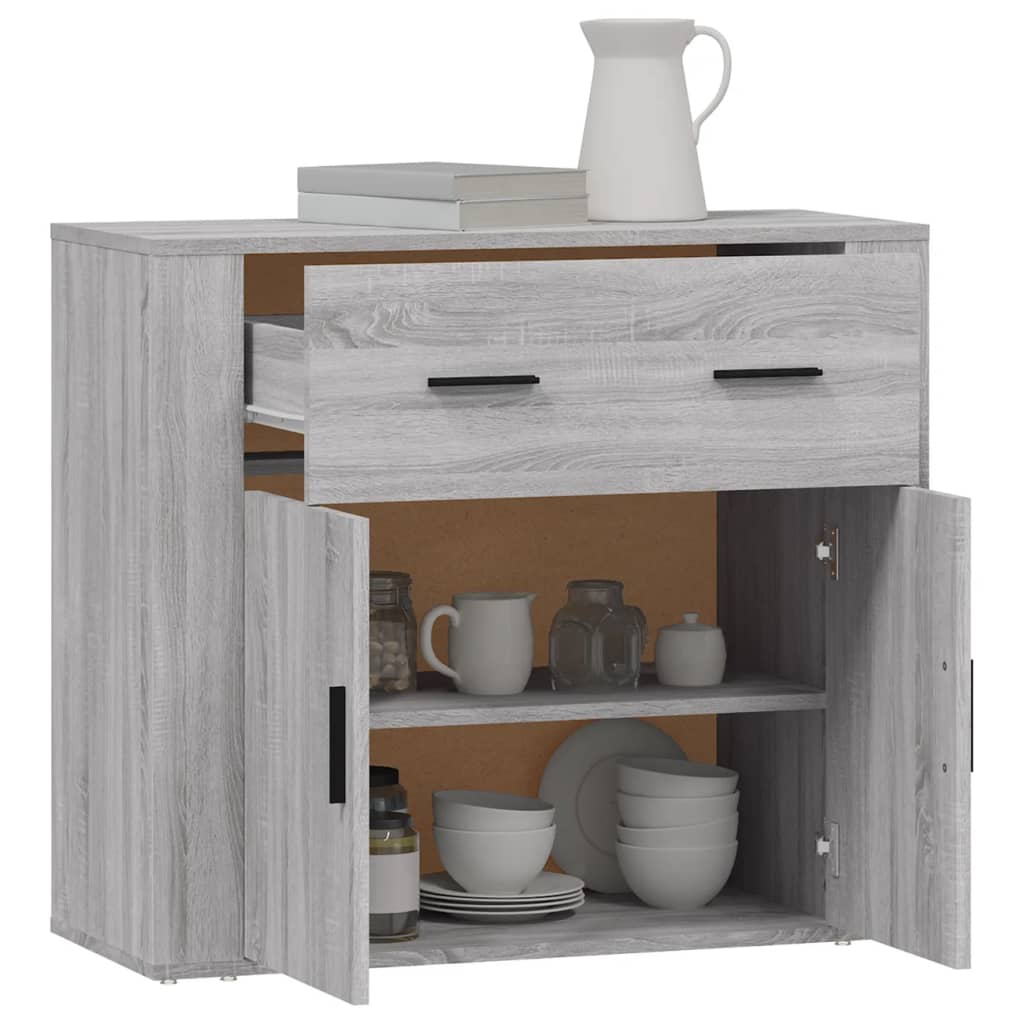 Buffet Sonoma gris 80x33x70 cm Bois d'ingénierie