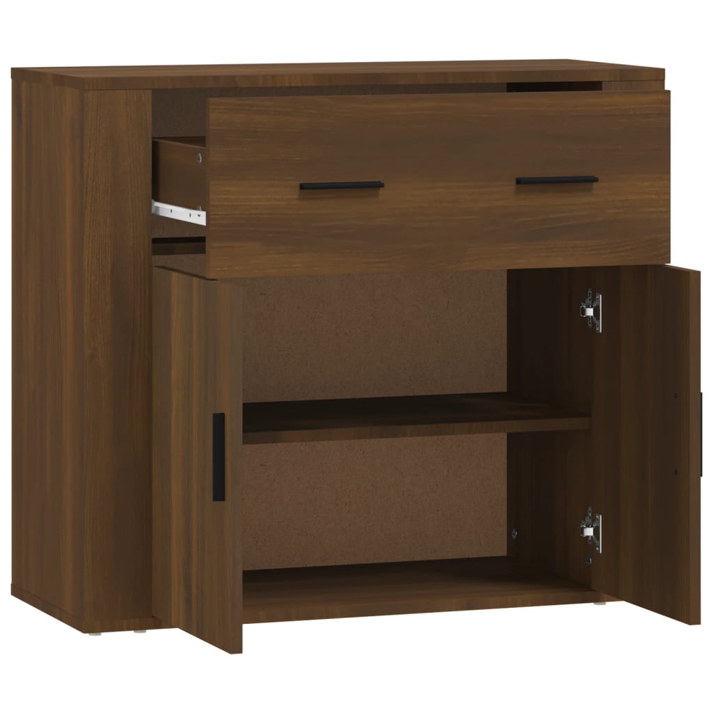 Buffet Chêne marron 80x33x70 cm Bois d'ingénierie - XIOS