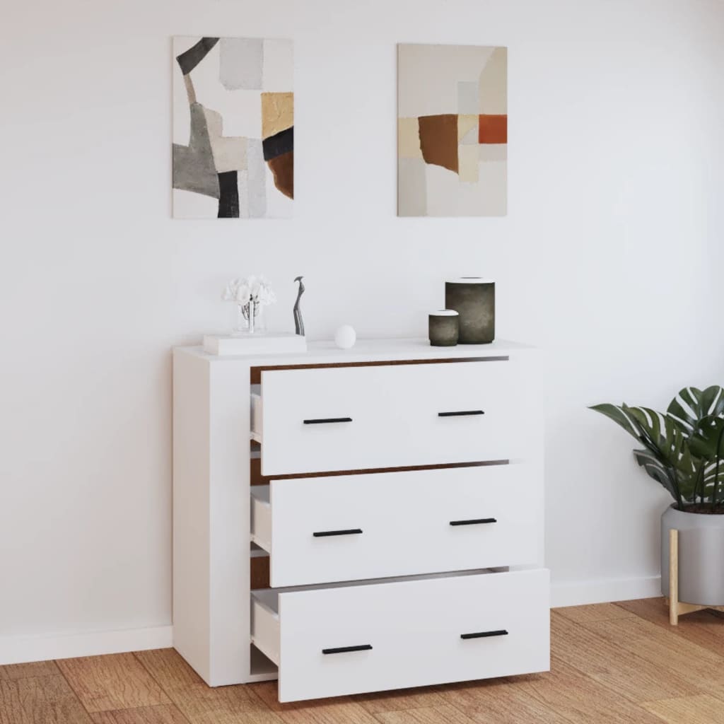 Buffet Blanc 80x33x70 cm Bois d'ingénierie - XIOS