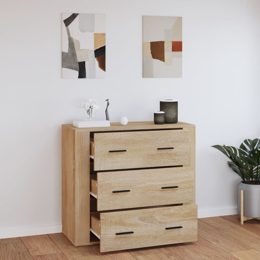 Buffet Chêne sonoma 80x33x70 cm Bois d'ingénierie - XIOS