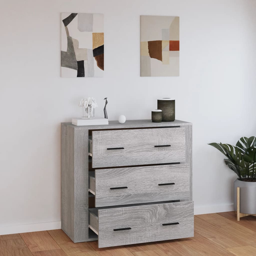 Buffet Sonoma gris 80x33x70 cm Bois d'ingénierie - XIOS