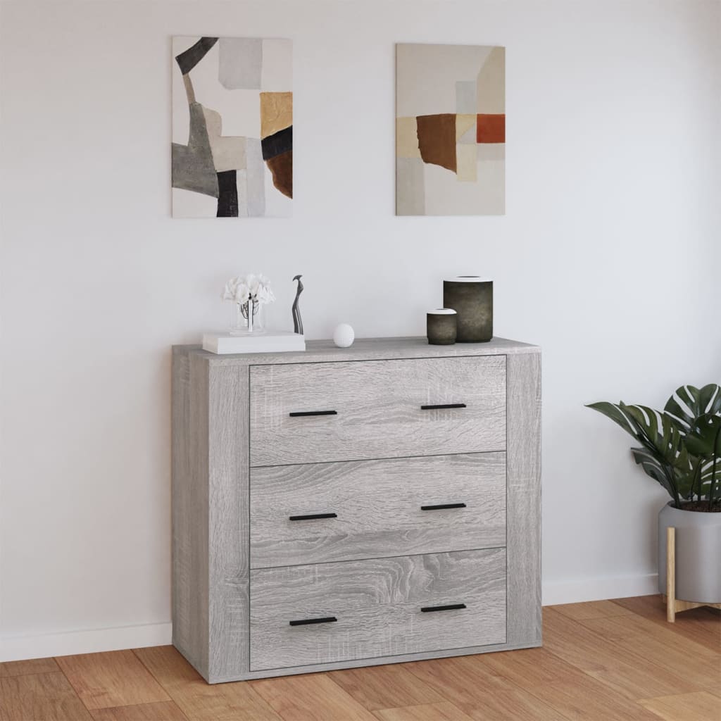 Buffet Sonoma gris 80x33x70 cm Bois d'ingénierie - XIOS