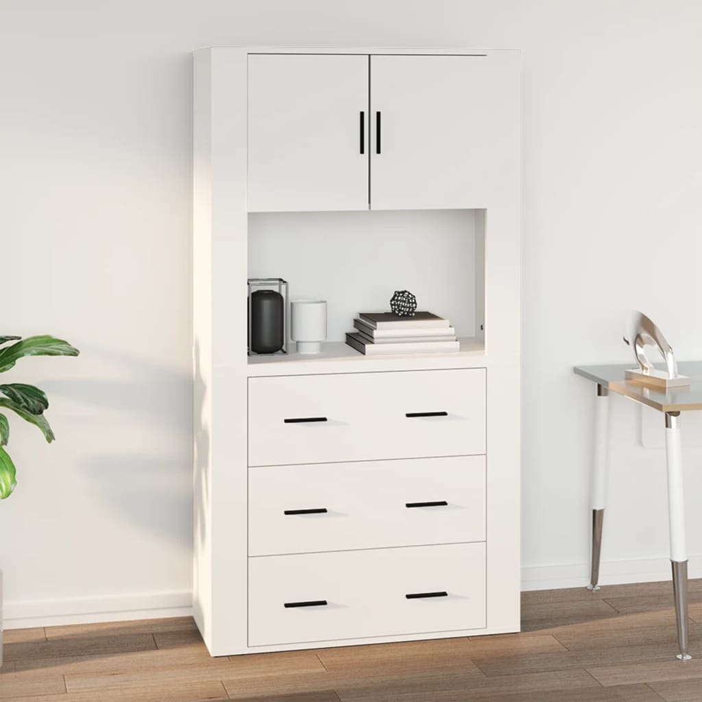 Armoire murale Blanc 80x33x80 cm Bois d'ingénierie - XIOS
