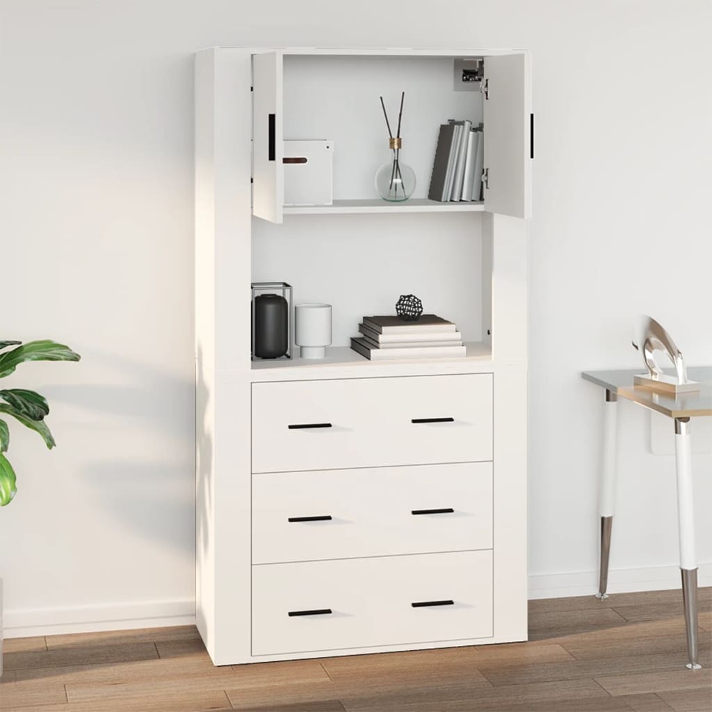 Armoire murale Blanc 80x33x80 cm Bois d'ingénierie - XIOS