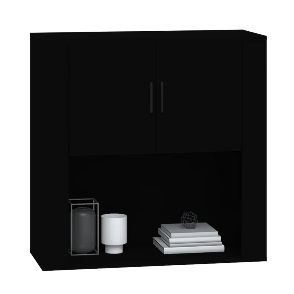 Armoire murale Noir 80x33x80 cm Bois d'ingénierie - XIOS