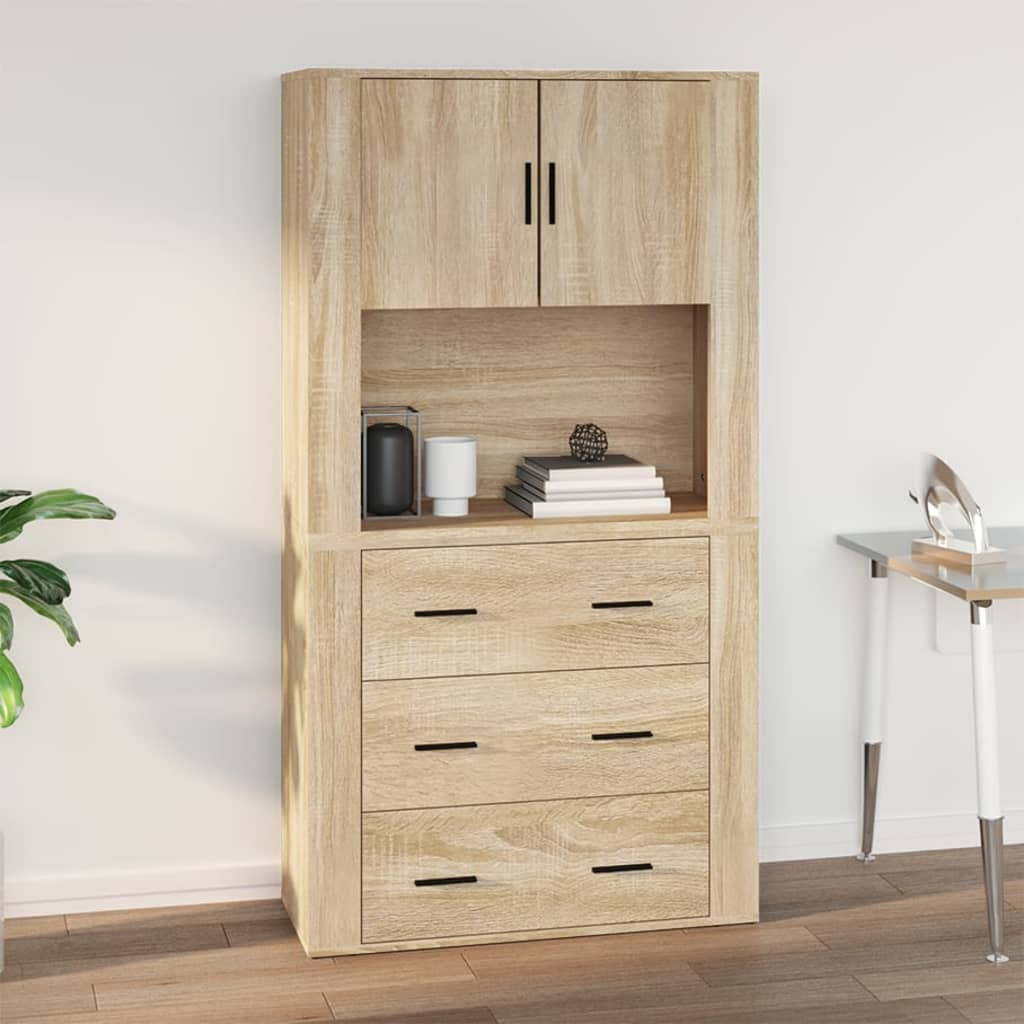 Armoire murale Chêne sonoma 80x33x80 cm Bois d'ingénierie - XIOS