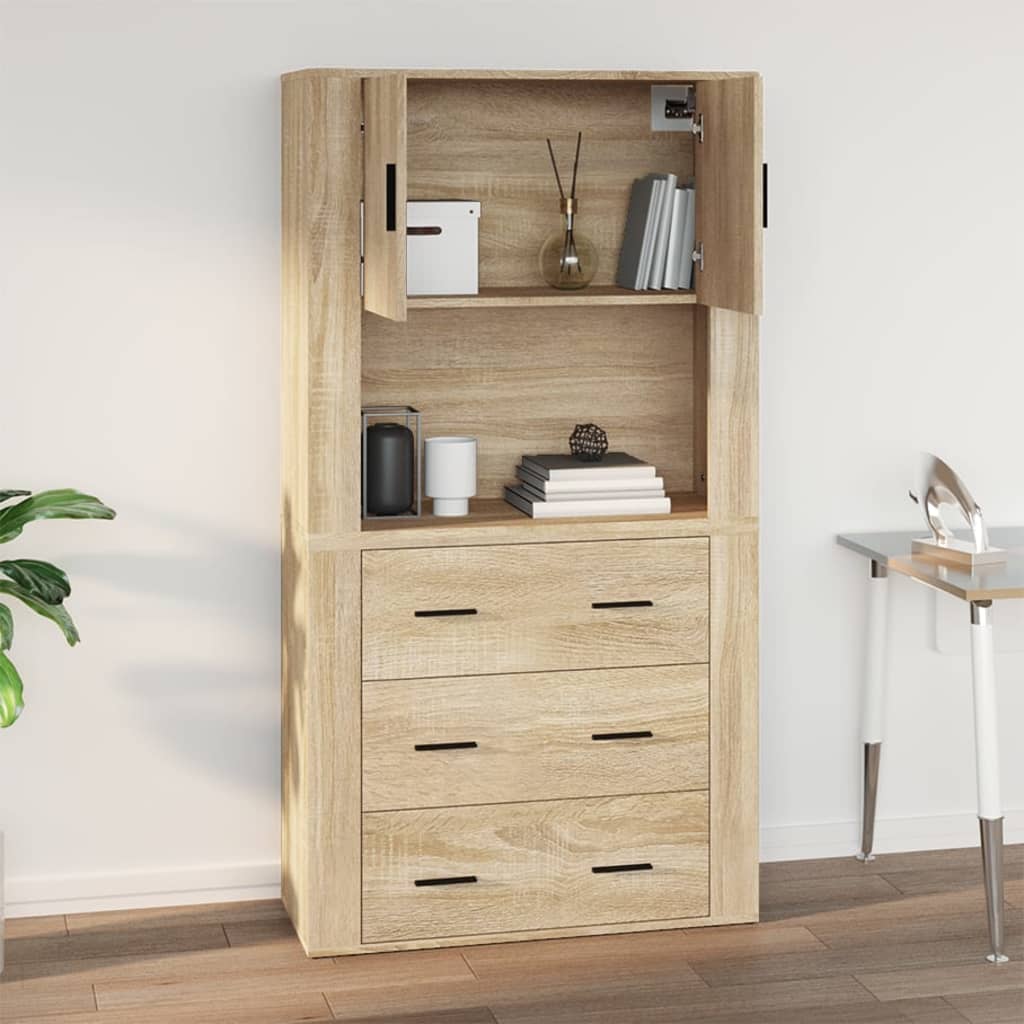 Armoire murale Chêne sonoma 80x33x80 cm Bois d'ingénierie - XIOS