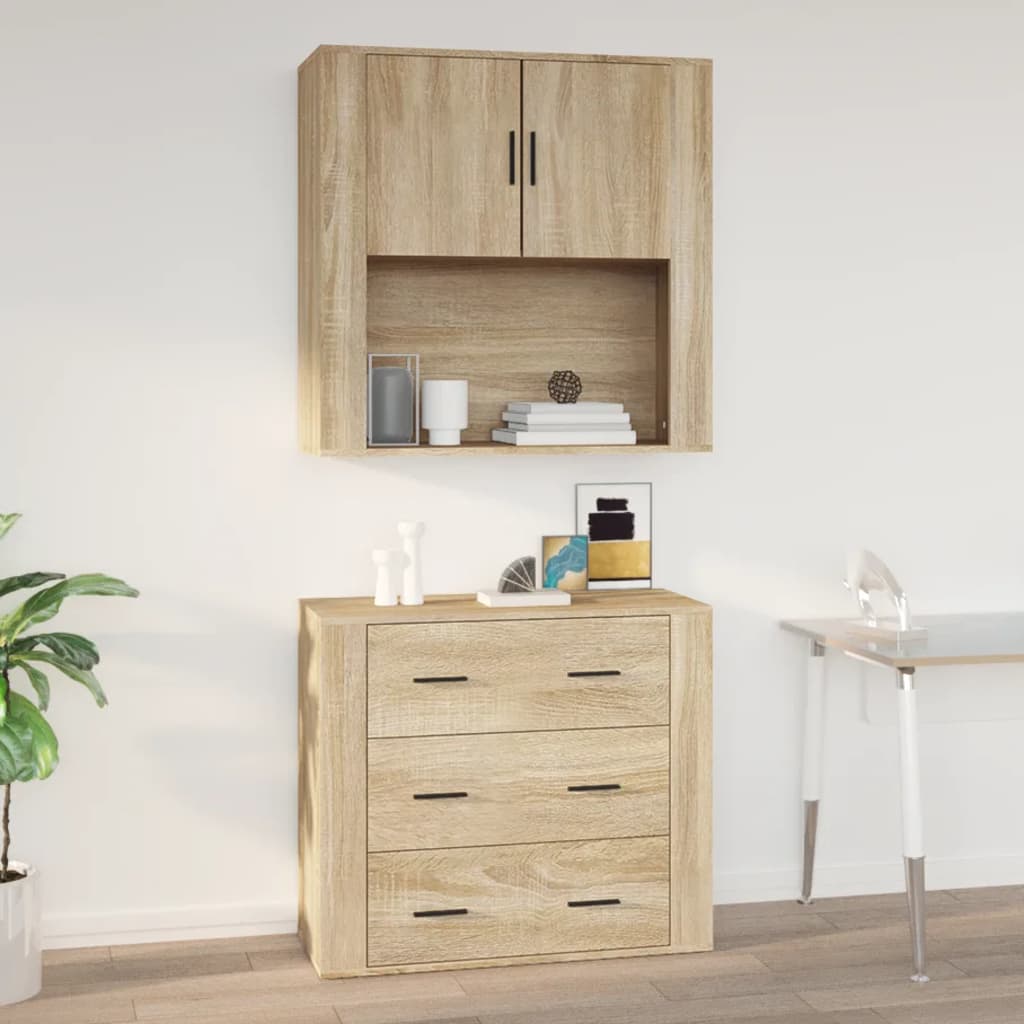 Armoire murale Chêne sonoma 80x33x80 cm Bois d'ingénierie - XIOS