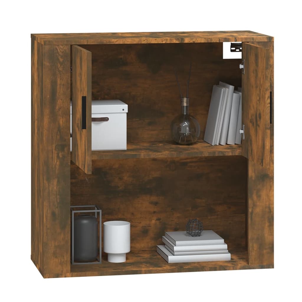 Armoire murale Chêne fumé 80x33x80 cm Bois d'ingénierie - XIOS