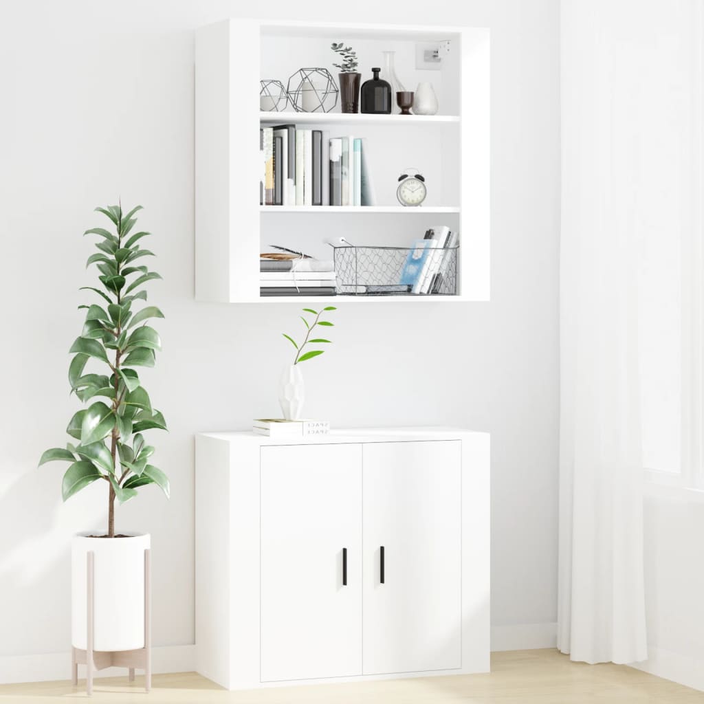 Armoire murale Blanc 80x33x80 cm Bois d'ingénierie - XIOS
