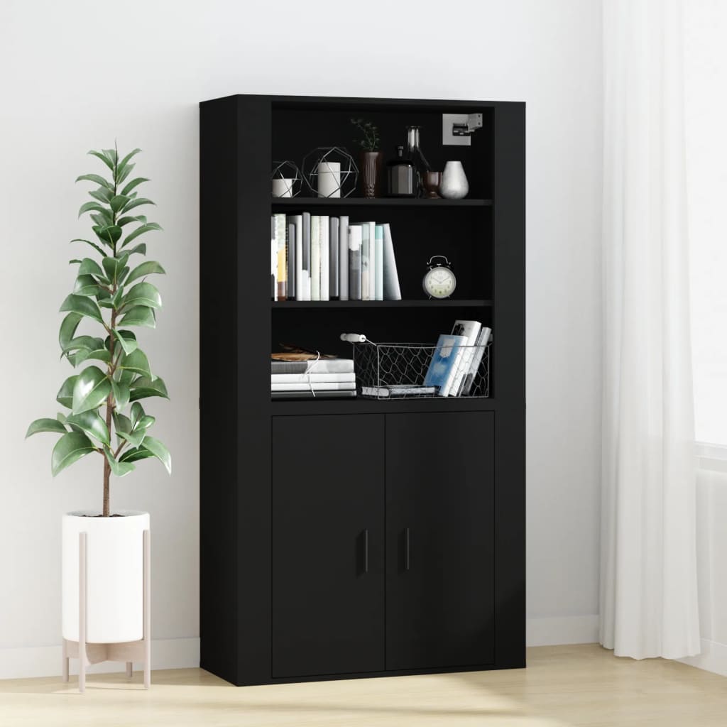 Armoire murale Noir 80x33x80 cm Bois d'ingénierie - XIOS