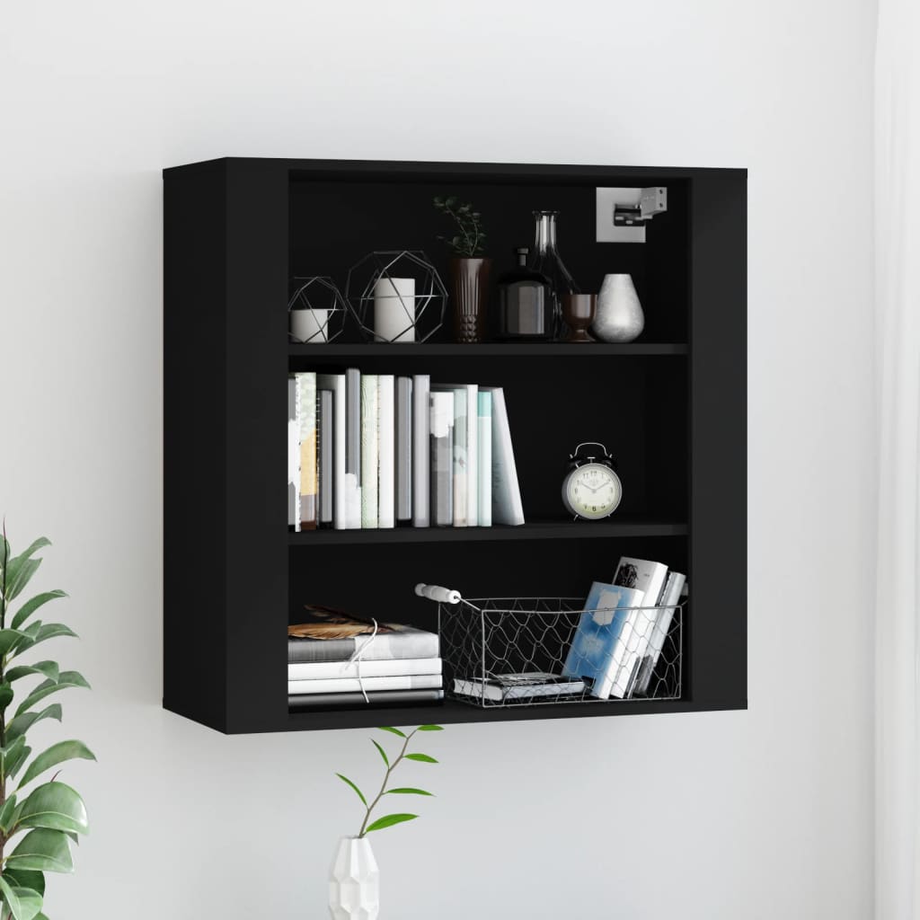 Armoire murale Noir 80x33x80 cm Bois d'ingénierie - XIOS