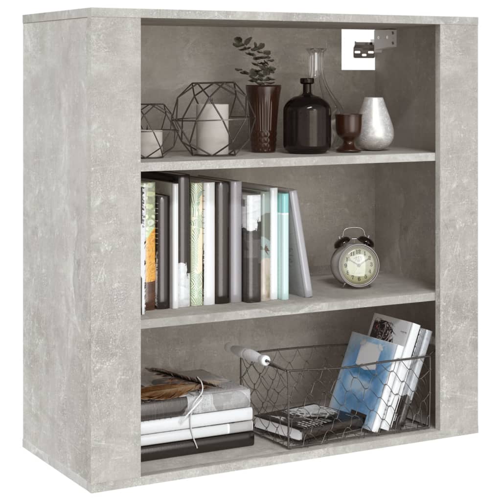 Armoire murale Gris béton 80x33x80 cm Bois d'ingénierie - XIOS