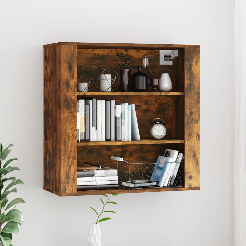 Armoire murale Chêne fumé 80x33x80 cm Bois d'ingénierie - XIOS