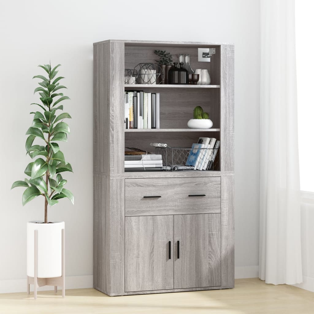 Armoire murale Sonoma gris 80x33x80 cm Bois d'ingénierie - XIOS