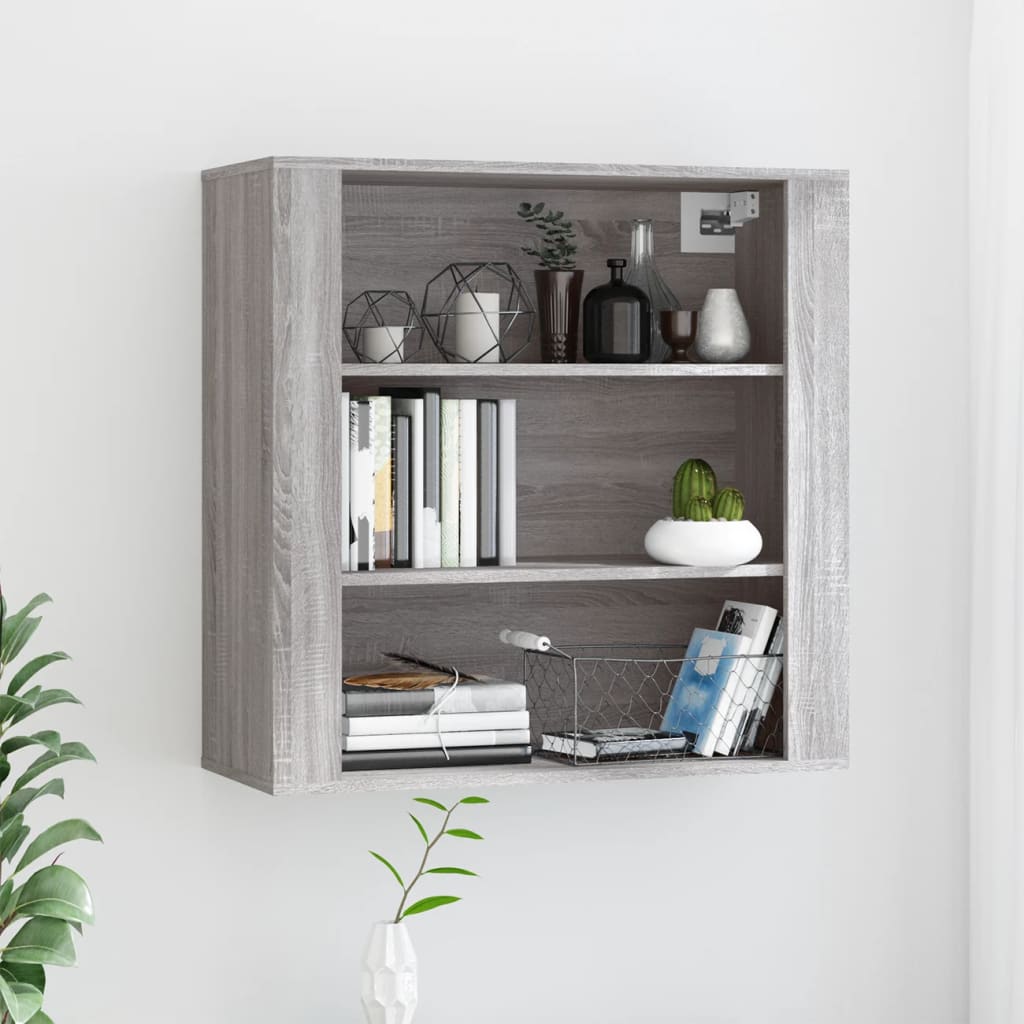 Armoire murale Sonoma gris 80x33x80 cm Bois d'ingénierie - XIOS