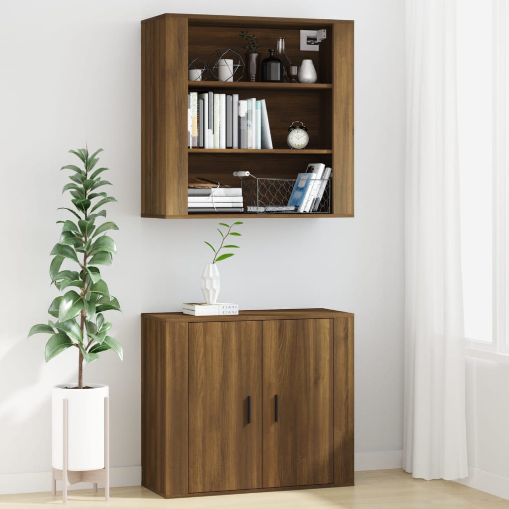 Armoire murale Chêne marron 80x33x80 cm Bois d'ingénierie - XIOS