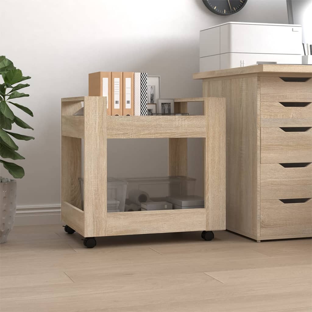 Chariot de bureau Chêne sonoma 60x45x60 cm Bois d'ingénierie - XIOS