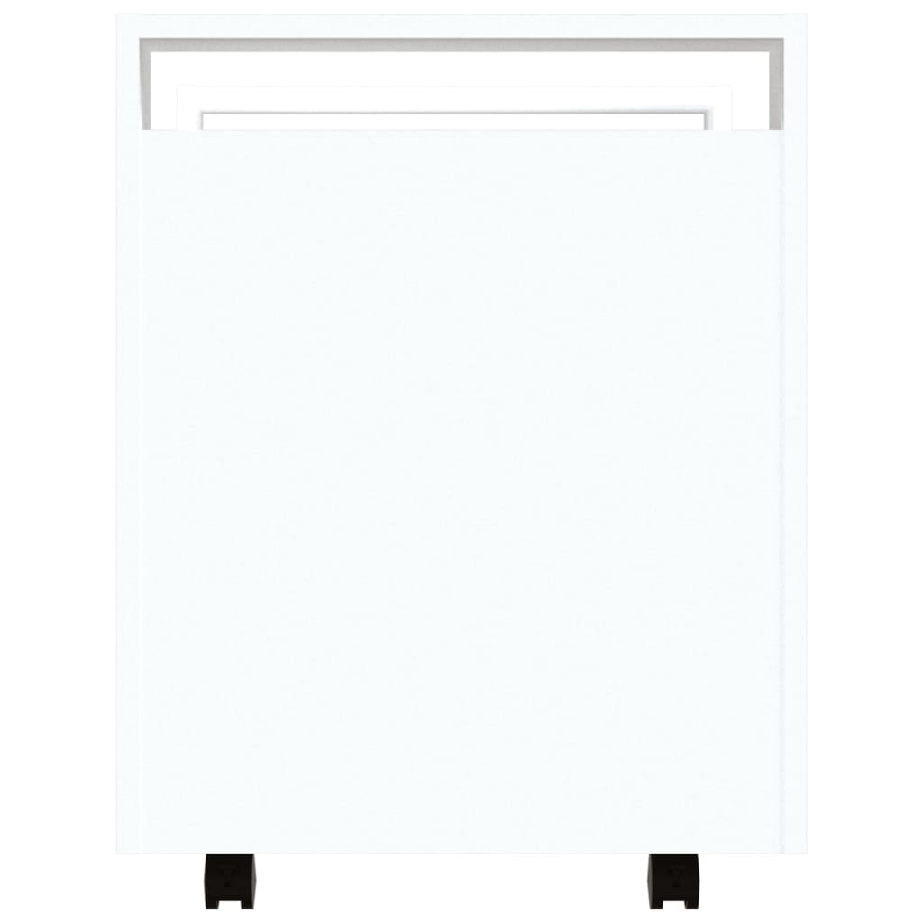 Chariot de bureau Blanc 60x45x60 cm Bois d'ingénierie Chariots & îlots vidaXL