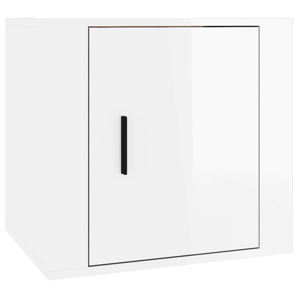 Tables de chevet 2 pcs Blanc brillant 50x39x47 cm