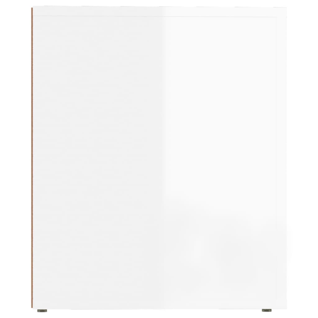Tables de chevet 2 pcs Blanc brillant 50x39x47 cm
