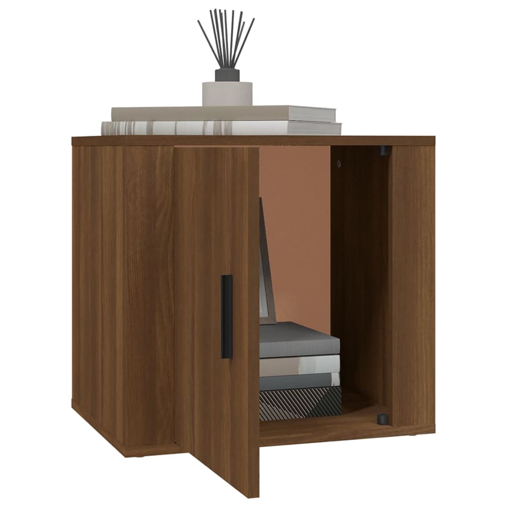 Table de chevet Chêne marron 50x39x47 cm