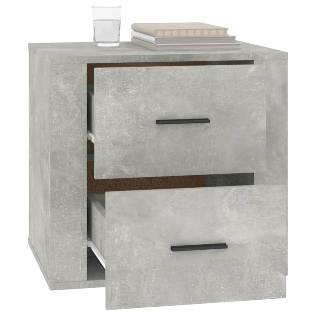 Table de chevet Gris béton 50x39x47 cm