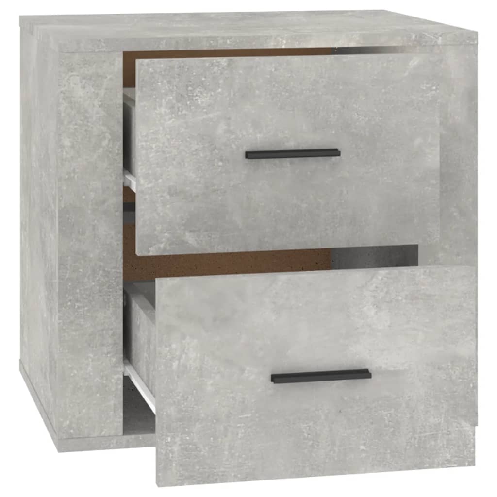 Table de chevet Gris béton 50x39x47 cm