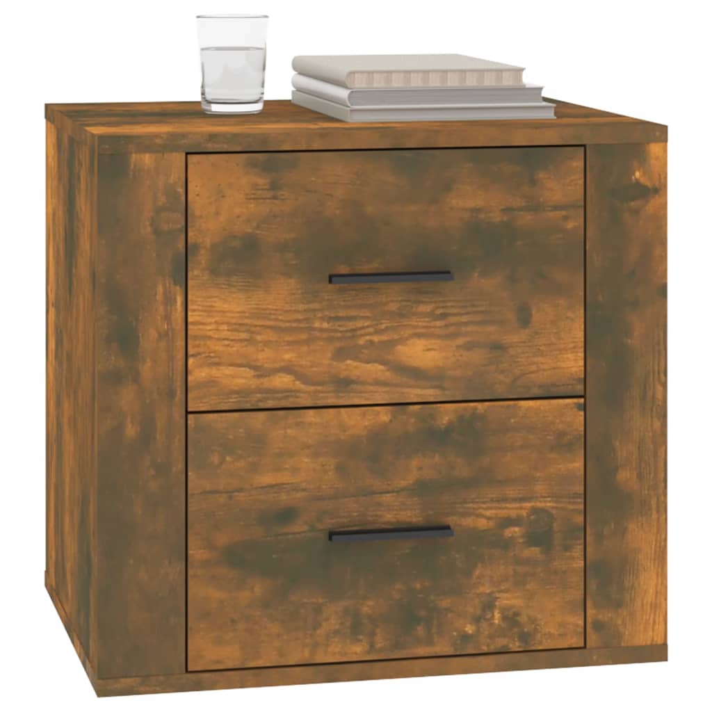 Table de chevet Chêne fumé 50x39x47 cm
