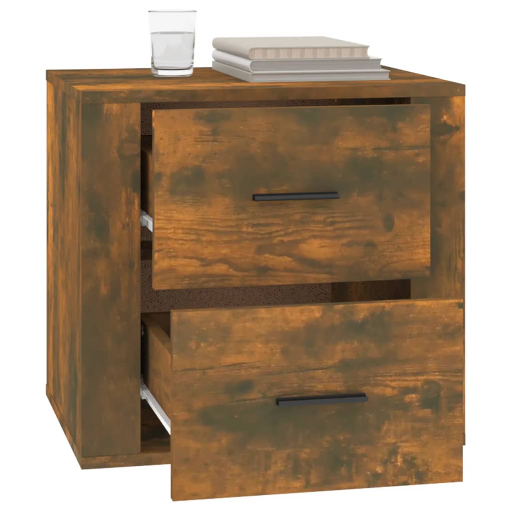 Table de chevet Chêne fumé 50x39x47 cm