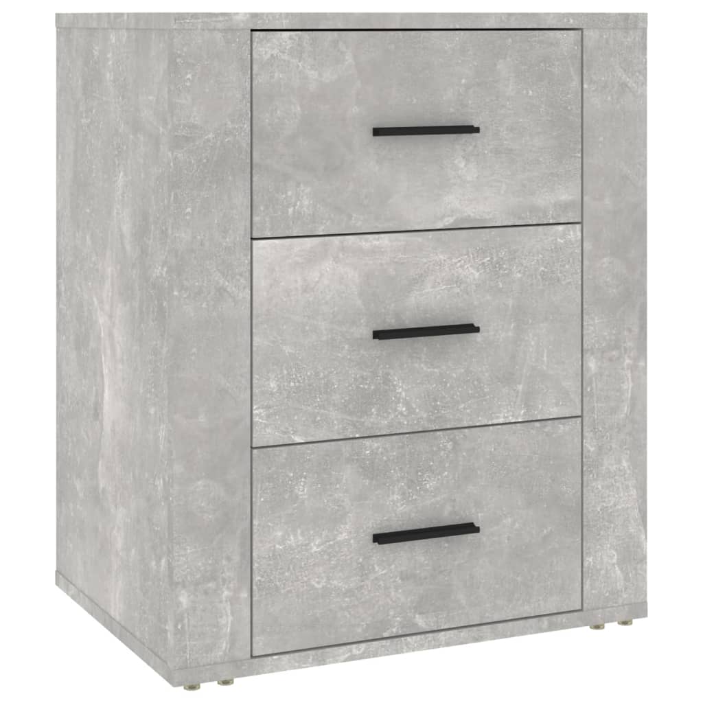 Table de chevet Gris béton 50x36x60 cm Bois d'ingénierie - XIOS