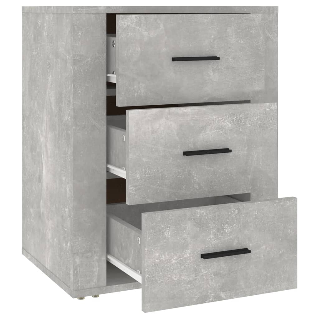 Table de chevet Gris béton 50x36x60 cm Bois d'ingénierie - XIOS