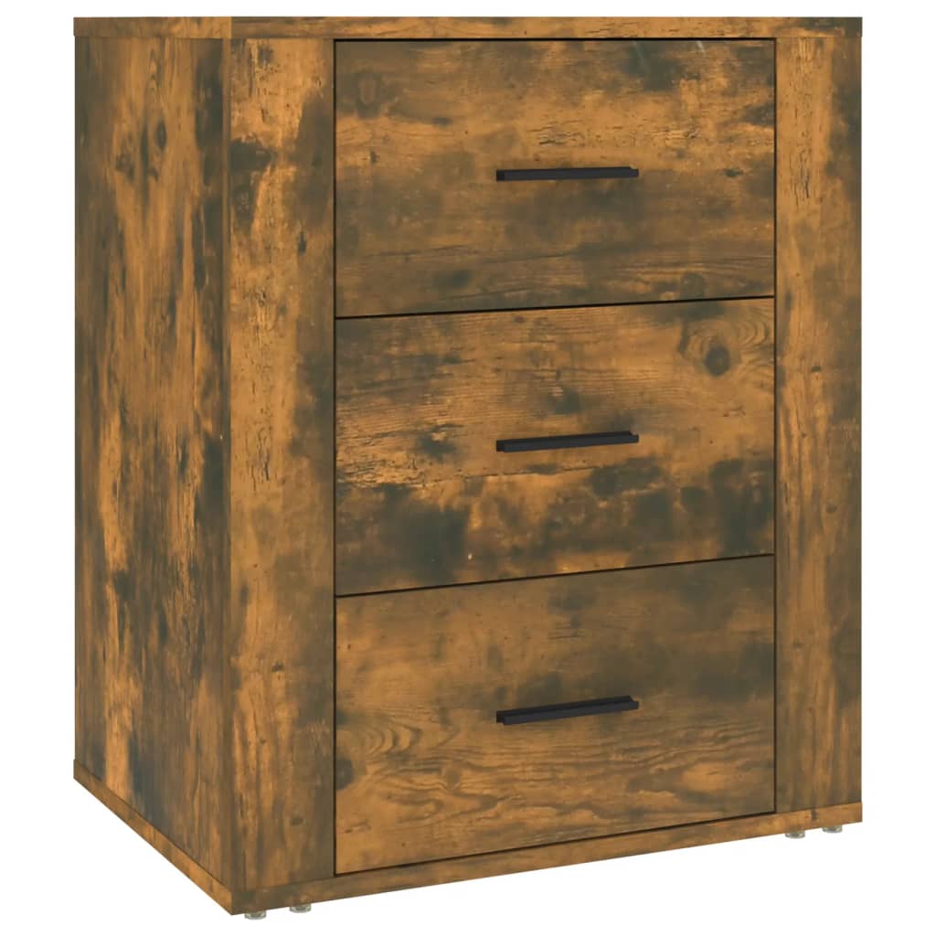 Table de chevet Chêne fumé 50x36x60 cm Bois d'ingénierie - XIOS