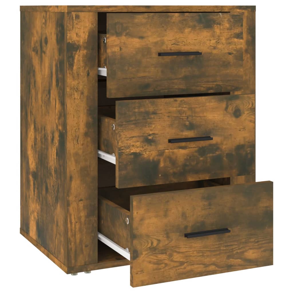 Table de chevet Chêne fumé 50x36x60 cm Bois d'ingénierie - XIOS