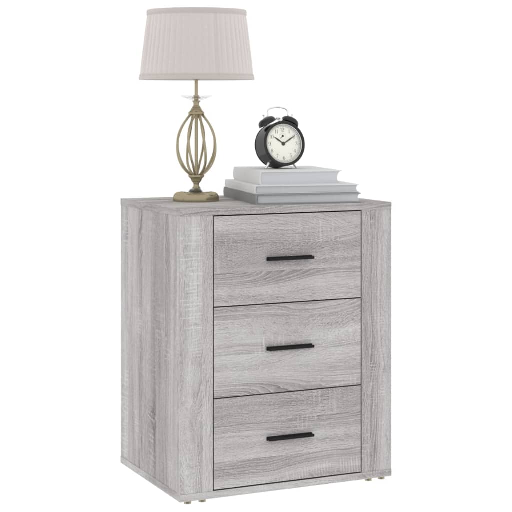 Table de chevet Sonoma gris 50x36x60 cm Bois d'ingénierie - XIOS