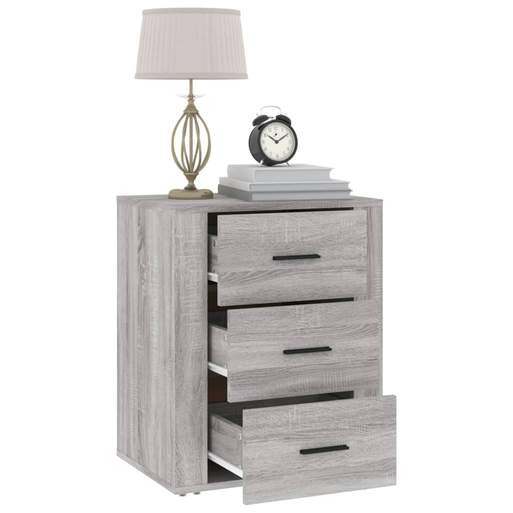 Table de chevet Sonoma gris 50x36x60 cm Bois d'ingénierie - XIOS