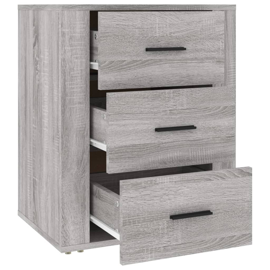 Table de chevet Sonoma gris 50x36x60 cm Bois d'ingénierie - XIOS